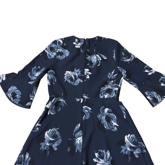 Kate Spade Navy Floral Dress Size 6 - Picture 4 of 14